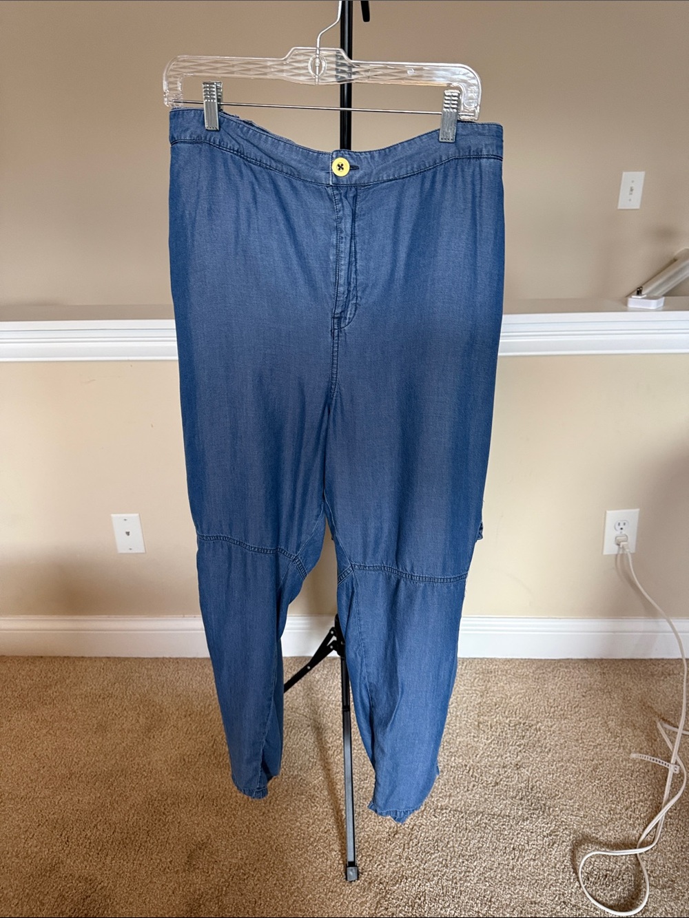 Lane Bryant Blue Tencel-Look Boyfriend Jeans